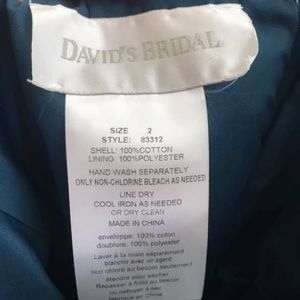 Strapless, as 2 bridesmaid/formal dress.. Peacock.